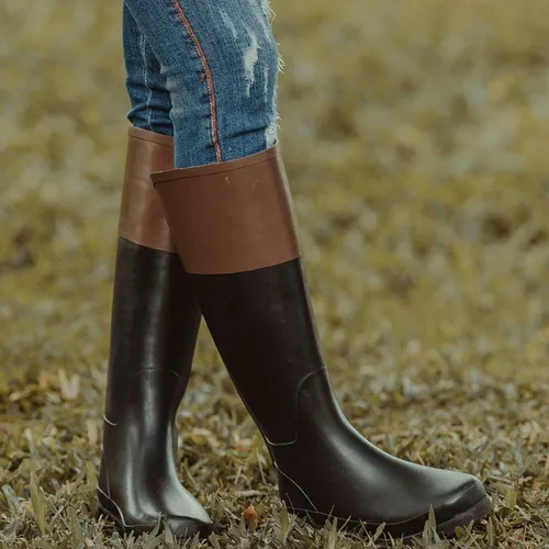 Bota Galocha Feminina K sttou Cano Longo Ktb010 Imperme vel