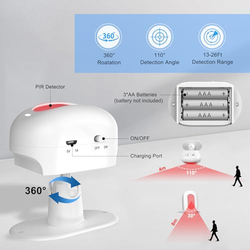 Timbre Con Sensor De Movimiento Y Alarma Para Negocios