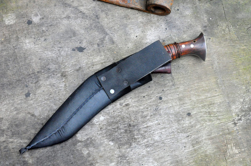 Auténtico Cuchillo Kukri-khukuri De Granjero Hoja De Acero