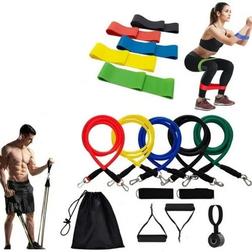 comprar Kit Elásticos Tonifica A Musculatura Corporal Fit Treino 