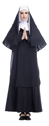 Disfraz De Monja Tradicional Halloween Cosplay Priest María