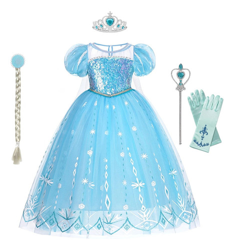 Vestido De Princesa Frozen Para Fiesta Para Niñas, Cosplay D