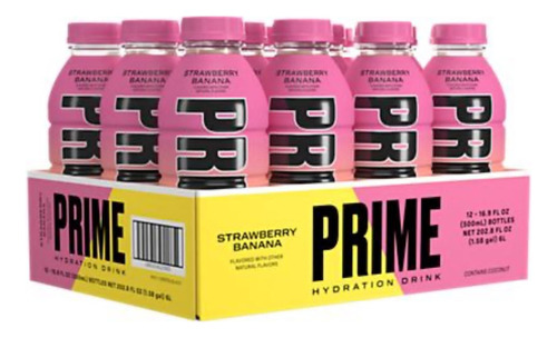 Prime Hydration Drink Energetica Strawberry Banana 12 Pz 