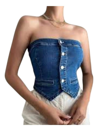 Top Blusa Love Tree Denim Para Mujer