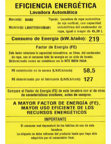 Lavadora Automática 22kg Carga Superior Lmh72201wbab1 Mabe Color Blanco