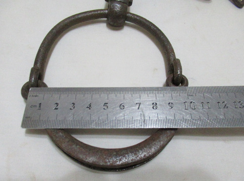 Antiguo Freno Mulero Caballo Hierro Y Plata Con Argollas (Usado)