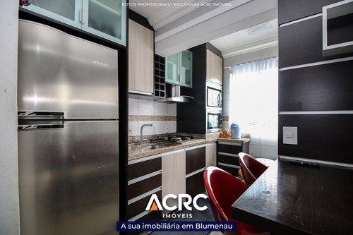 Imagem 4 de 10 de Acrc Imóveis - Apartamento Mobiliado Com Sacada E Aquecimento A Gás Para Venda No Bairro Água Verde - Ap04478 - 69509389