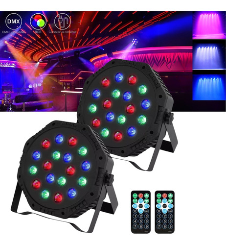 Cañon De Leds Rgb 18x1 2pzs Audio Rítmico Multicolor Dmx