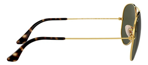 Gafas De Sol Ray-ban Aviador Rb3025 Gold - Lente Verde