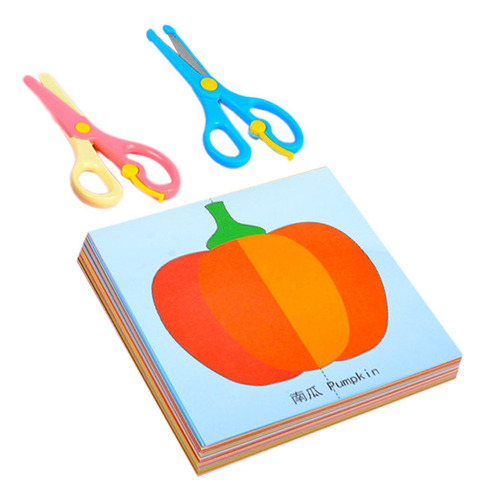 Libro De Corte De Papel Para Niños, Libro Frutas Vegetales
