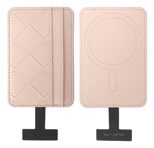 Funda Tarjetero Magnético Para Teléfono Celular Pu-56 Rfid Rosa