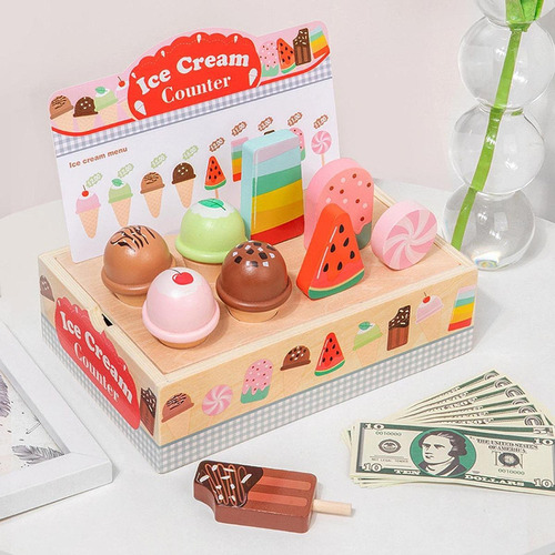 Juego De Helados De Madera, Tienda De Juegos Para Niños,