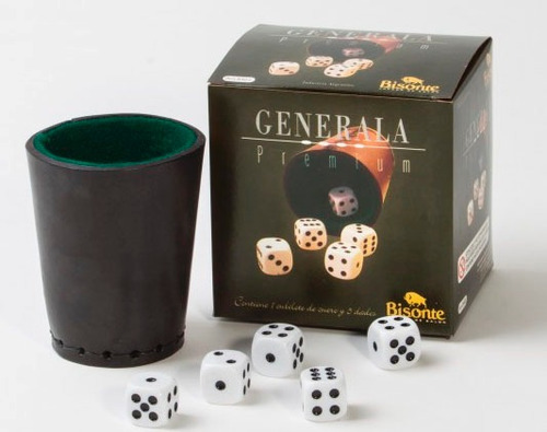 Generala Premium Bisonte Con Cubilete Cuero Y Dados