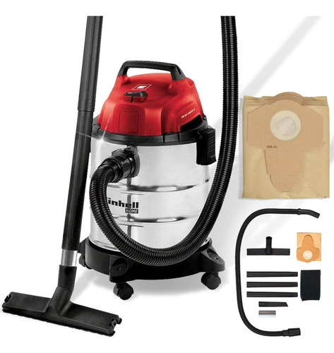 Aspiradora Tacho Inoxidable 20 Lts 1250w Einhell + 5 Bolsas