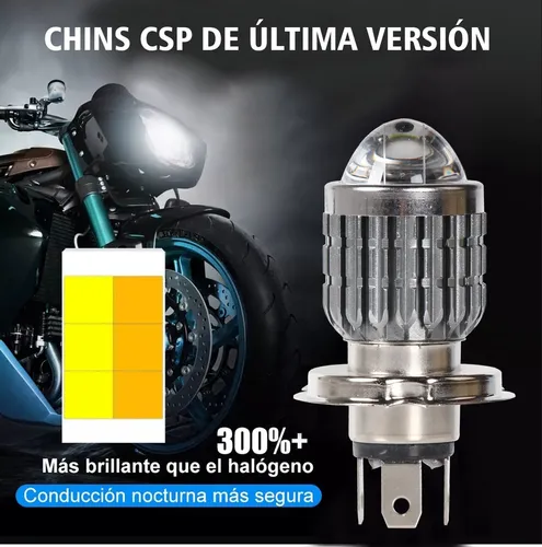 2024 Foco Led Ba20d H4 Faros For Motocicleta Luz Alta Y Baja