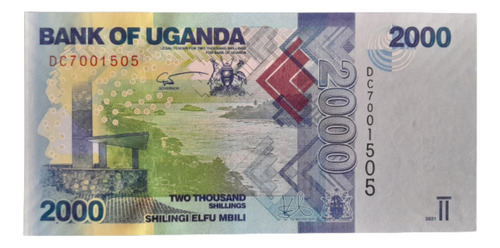 Uganda Billete 2.000 Shillings Año 2021 P#50f Sin Circular!!