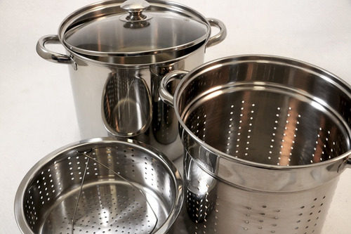 Vaporera Excelsteel 4pz Coladera 7l Cocinar Vapor