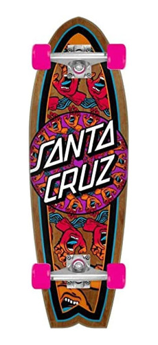 Santa Cruz Skateboard Cruiser Mandala Hand Cruzer Shark 8.8.