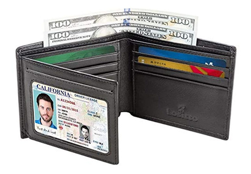 Billetera Bifold Para Hombre - Rfid Bloqueo  Lositto