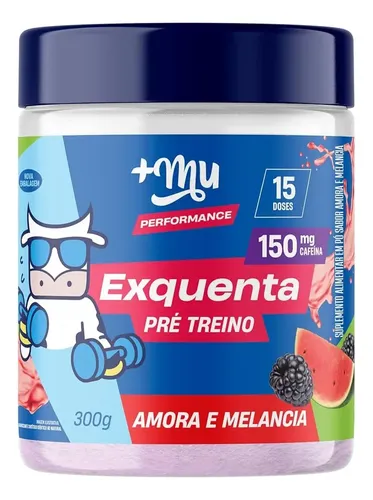 Pré-Treino +Mu Exquenta Sabor Amora E Melancia 300g Palatinose - foto 1