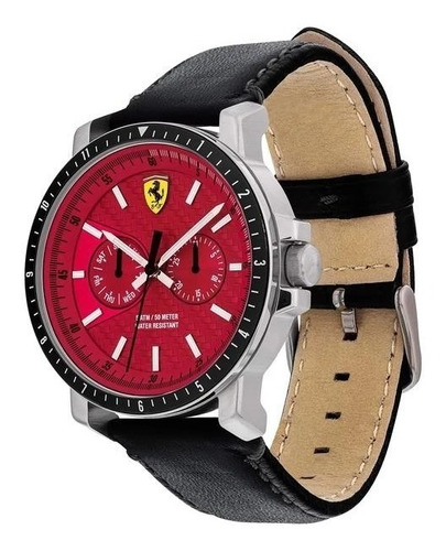 Nuevo- Reloj Ferrari Modelo 830449, Color Rojo 42mm 