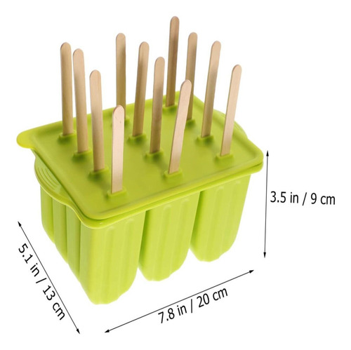 Cr Molde Silicona For Helados Y Paletas 12 Rejillas C