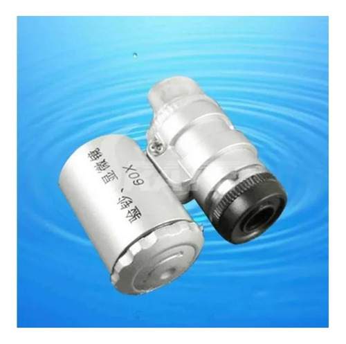 Imagen 7 de 9 de Mini Microscopio Bolsillo 60x Con Luz Led Y Uv Billetes