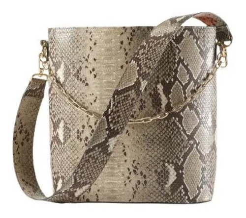 Bolsa Bucket Oriflame Estampado Serpiente Snakeskin Regalo