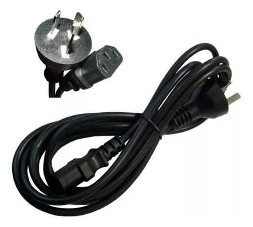 Cable Corriente Power Interlock Pc 3 Patas P/monitor P/fuent Negro