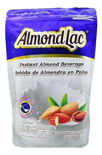 Bebida De Almendras Almondlac Polvo 500 Grs. Rinde 5 Litros 