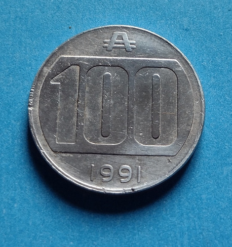 Moneda De Argentina De 100 Australes Año 1991 Escasa 