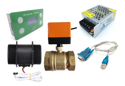 Control Flujo: Contador Litros, Sensor Dn50 2 Pul, Válvula +