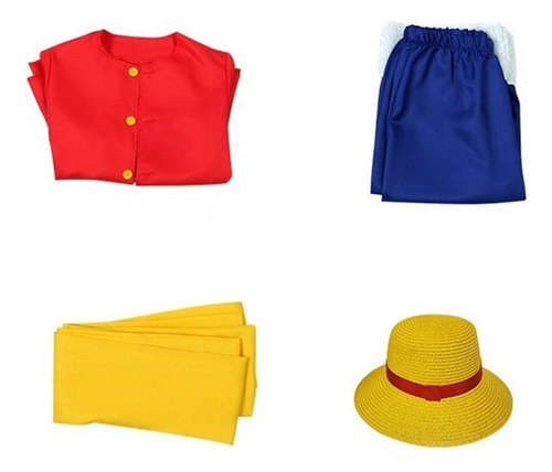 Conjunto Disfraz De Cosplay Anime Luffy Cos Dos Años