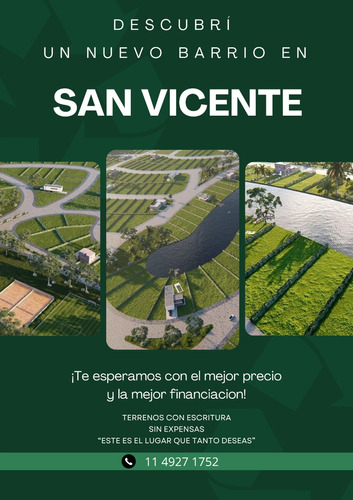 Terrenos Desde 600 M2 En Nuevo Barrio De San Vicente