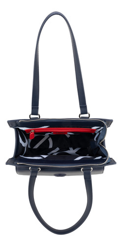 Bolsa Satchel Cloe Asllangi Grande Color Azul Marino