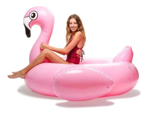 Boia Piscina Inflavel Flamingo Gigante Grande 1,8 Metros