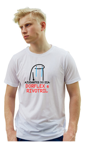 Camiseta Flork Ajudantes Do Dia: Dorflex E Rivotril