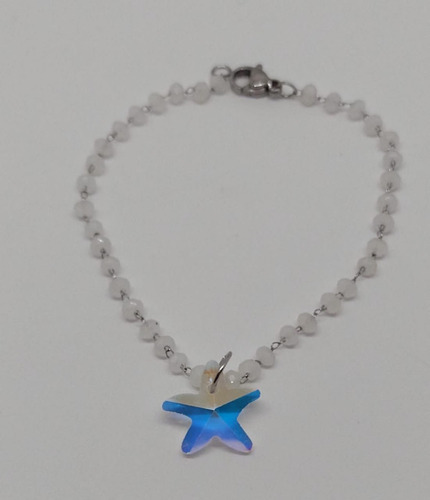 Pulsera Acero Q. Estrella Cristal - El Poder De Neptuno