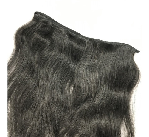 Cabelo 100% Humano Liso Ondulado Em Tela Castanho 60cm 300g.