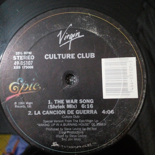 Culture Club The War Song Maxi Vg Algo De Fritura