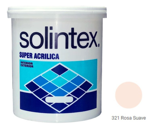 Pintura Caucho Super Acrilica Rosa Suave Solintex 1 Galon 