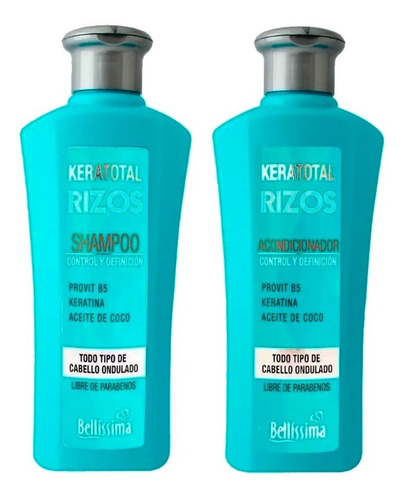 Shampoo Y Acondicionador Keratotal Rizos Bellissima 270 Ml