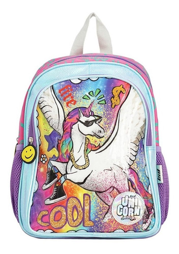 Mochila Primaria Nena Niña Escolar Unicornio Impermeable 