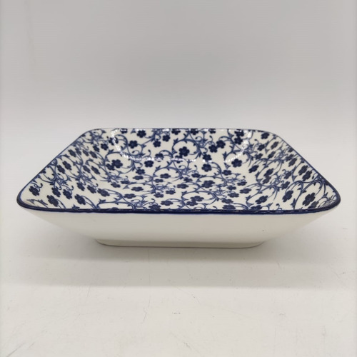 Imagen 2 de 3 de Plato Hondo Cuadrado Deco Porcelana 20cms Varios Colores