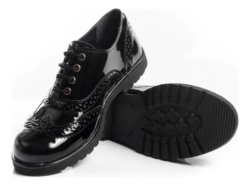 Zapatos Mujer Abotinados Urbanos Bajos Cuero Cordones