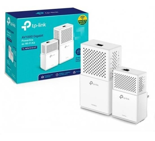 Powerline Adaptador Tp-link Wifi Kit Av1000 Tl-wpa7510 Kit