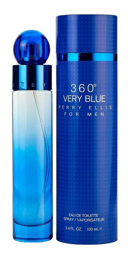 Perfume 360 Grados  Very Blue Caballero 100 Ml Perry Ellis 