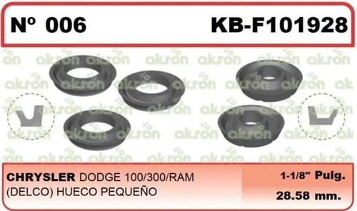 Kit Gomas Bomba De Freno Dodge Ram / D100 / D300. 1.1/8 