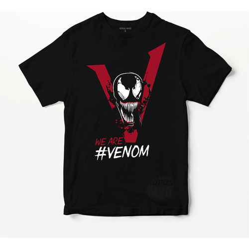 Remera Venom Marvel 02 (negra:) Ideas Mvd