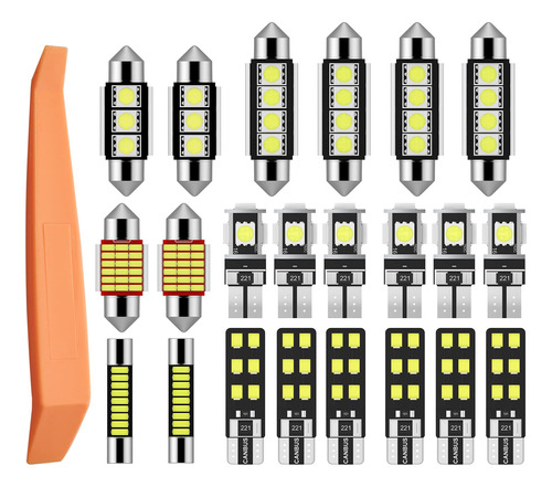 Justech 22pcs Can-bus Error Bombillas Led Gratis Juego Pieza